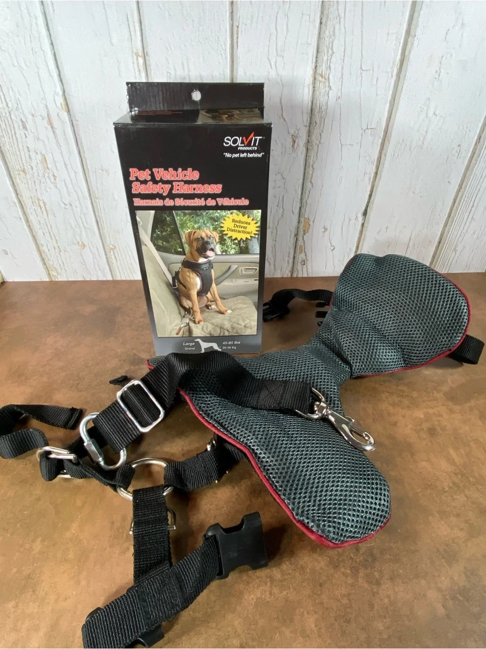 Solvit Large Pet Vehicle Safety Harness Dog Car Seat Belt 45-85 lbs NIB